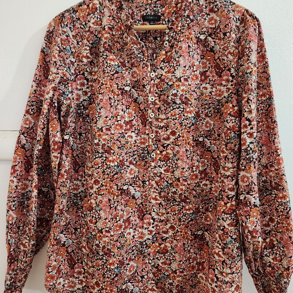 Talbots Multicolor Floral Top